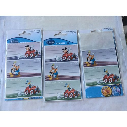 Lot Étiquettes Disney Mickey Donald Etc - Neuf