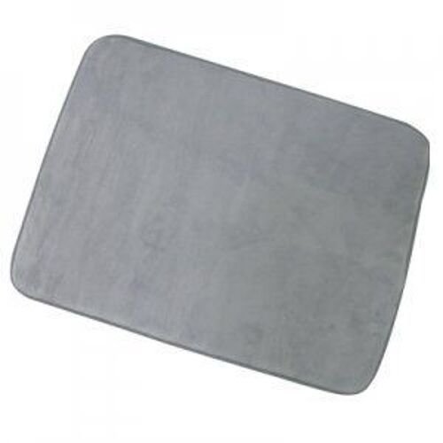 Msv 140856 Douceur Tapis À Mémoire Polyester + Polyamide + Polyuréthane + Sbr Gris 50 X 70 X 0,1 Cm