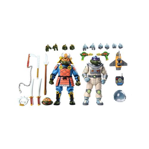 Les Tortues Ninja (Cartoon) - Pack 2 Figurines Space Adventure & Samurai Turtles 18 Cm