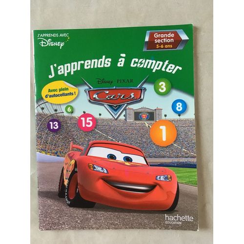 Livre : J'apprends À Compter Avec Disney Cars -