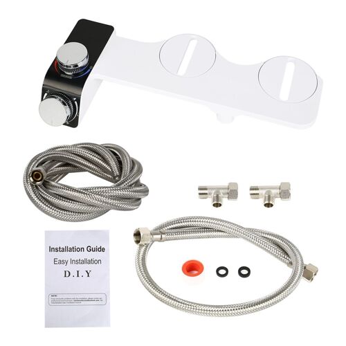 Bidet Multifonctionnel à Double PulvéRisation Chaud et Froid, Installation Simple, Sans éLectricité, SièGe de Toilette Intelligent, Chasse D', B