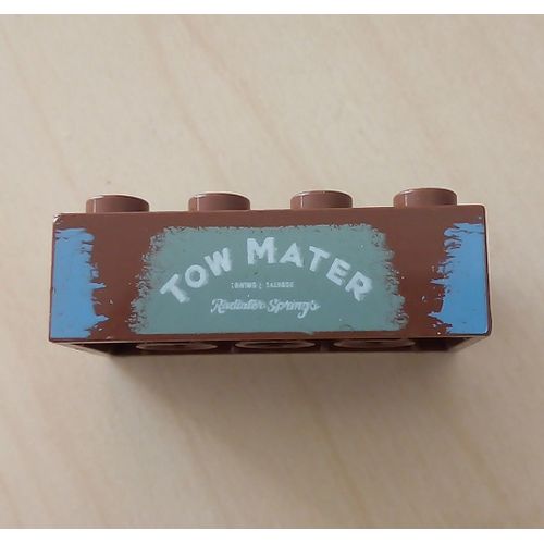 Pièce LEGO Cars (Dessin animé) Brique 2 x 4 avec 'TOW MATER'