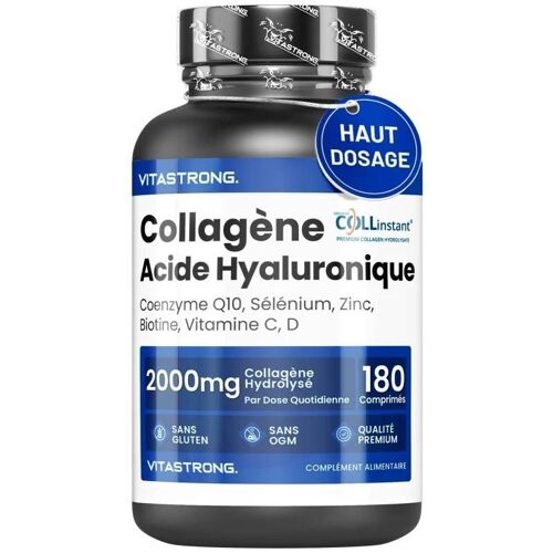 Collagène Hydrolysé 2000mg - Collinstant Collagène, Acide Hyaluronique, Biotine, Coenzyme Q10, Zinc, Vitamines C & D