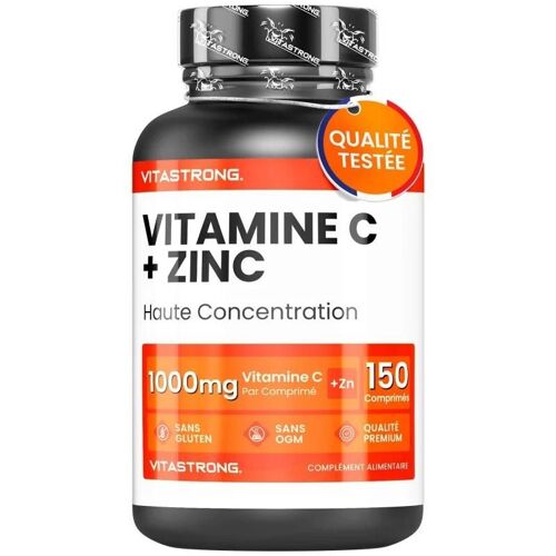 Vitamine C 1000mg Et Zinc - Renforce L'immunité - 1 Comprimé Par Jour - Dosage Élevé, 150 Comprimés, Qualité Premium