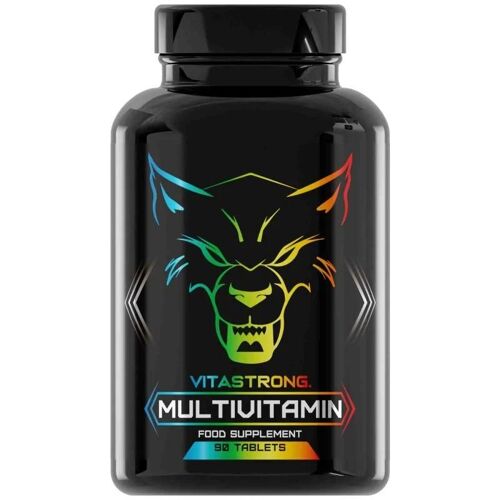 Multivitamine Complète Vitastrong - 13 Vitamines Naturelles, Vitamine C, E, B1, B2, B6, D, A, K, B12, Biotine - 100% Naturel