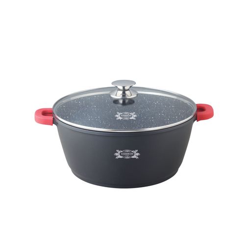 Haussmann Héritage® Faitout/Marmitediamètre 40cm Hauteur 17cm 18.5l Avec Revêtement Type Pierre¿Tous Feux Dont Induction¿ Hm-4017m