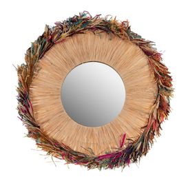 Miroir rond frou frou multicolore