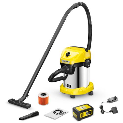 Aspirateur eau et poussières à batterie Kärcher WD 3-18 S (avec la batterie amovible) (1.628-576.0)