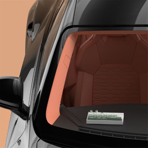 Plaque D'immatriculation Stationnement Temporaire Panneau D'arrêt Tableau De Bord Clavier Forme Cachée Plaque D'immatriculation De Téléphone De Voiture En Mouvement Vert