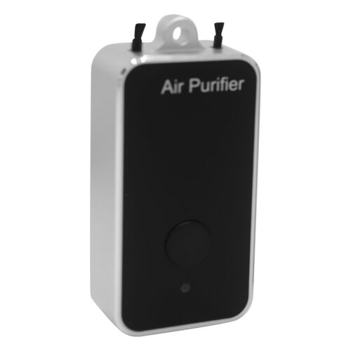 Mini Purificateur D'Air Portable, Batterie 250Mah, Ion N¿¿gatif Suspendu, Pour Le Cou, Noir + Argent 9109-May14A02210