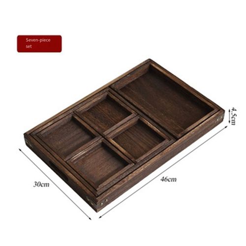 Plateau en Bois pour PréParer le Thé dans un Four EmboîTé Ensemble de PièCes Service à Antique
