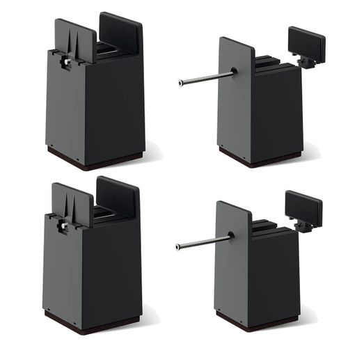 Rehausseurs de Lit, Blocs de Rehaussement de Bureau RéGlables de 4 Pouces avec Pince à Vis, Paquet de 4 Rehausseurs de Chaise Robustes pour Largeurs de 0 à 2 Pouces