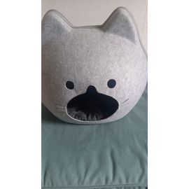 Maison Chat En Feutrine Gris