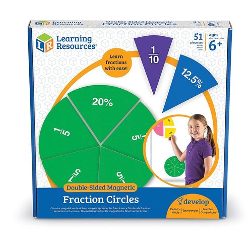 Learning Resources Cercles De Fractions Aimantés Recto-Verso