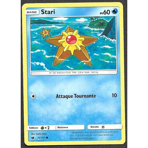 Carte Pokémon Stari 15/111 - Invasion Carmin (Fr)