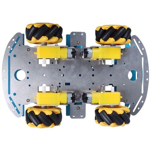 Kit de Voiture Robot Intelligent à Quatre Roues Smart Mecanum Wheel Châssis en Alliage D'Aluminium Monocouche Bricolage