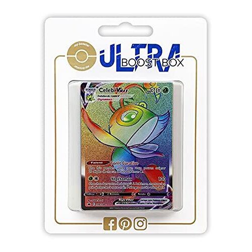 Celebi Vmax 199 198 Arc En Ciel Secr Te - Ultraboost X Epée Et Bouclier 6 R Gne De Glace - Coffret De 10 Cartes Pokémon Françaises