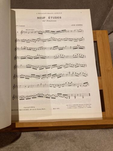 Léon Zighera Études Pour Violon 1ère Position Cahier 2 Partition Max Eschig