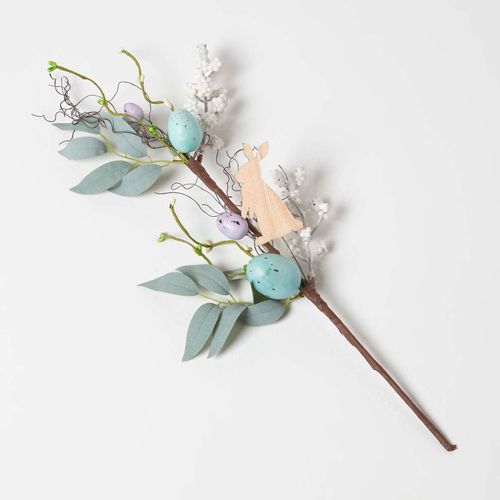 Branche artificielle lapin de Pâques, 46 cm