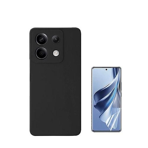 Kit De Film Hydrogel Avant À Couverture Complète + Couverture En Silicone Liquide Phonecare Compatible Avec Xiaomi Redmi Note 13 Pro 4g - Noir