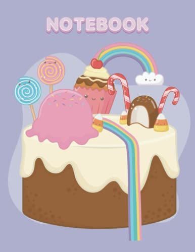 Kawaii Composition Notebook: Wide Ruled Paper Notebook Journal | Kawaii Sweet Cake Of Chocolate Cream | Blank Wide Lined Workbook For Girls Boys Kids ... - 120 Pages - 8,5 X 11 Inches (Letter Size)