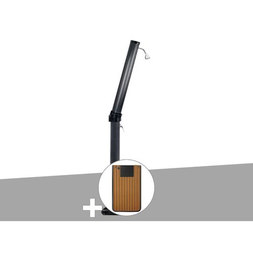 Douche solaire 23 L Solaris Xtra + Plancher solaire Bois Teck - Ubbink