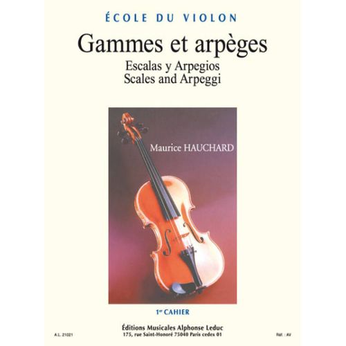 Maurice Hauchard : Gammes Et Arpèges, Vol.1 - Recueil Violon 9790046210211 Al21021