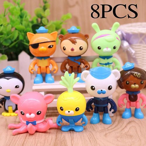 8pcs / Set Les Octonautes Figures Octo Crew Pack Playset Action Figure Poupée Jouet Ornement Fans Cadeau