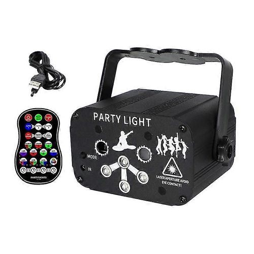 Stage Party Lights Musique Spectacle Noël Dj Projecteur Intérieur Rgb Décoration Lumière Led Télécommande Scène Éclairage Son Activé Party House Noël-B-1