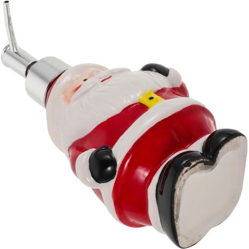 Distributeur de savon décoratif en céramique Père Noël avec bouteille rechargeable multifonction pour salle de bain et cuisine