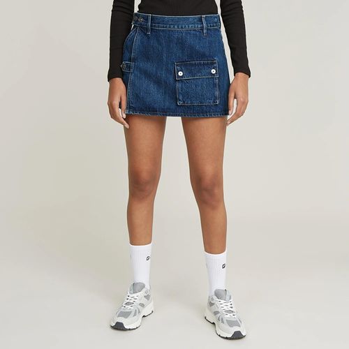 Jupe Short Micro Denim - Bleu Foncé - Femmes