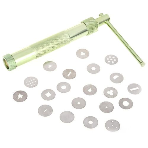Pistolet extrudeur d'argile et de sucre avec 20 disques pour projets d'argile polymère et de sucre