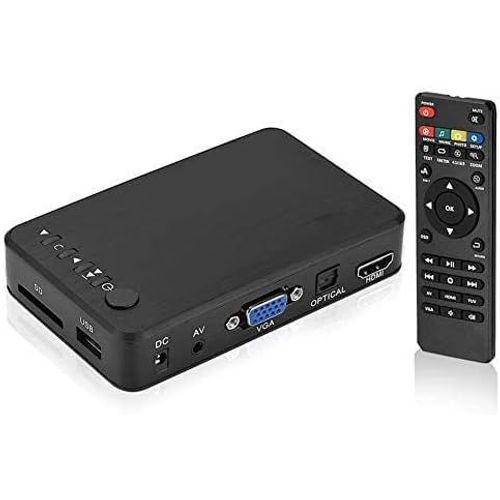 Lecteur Multimédia,Hdmi 1080P Hd Audio Et Vidéo Avec Télécommande Infrarouge 110V-240V,Lecture De Films/Musique/Photos/Fichiers Directement Sur Votre Téléviseur(Eu)