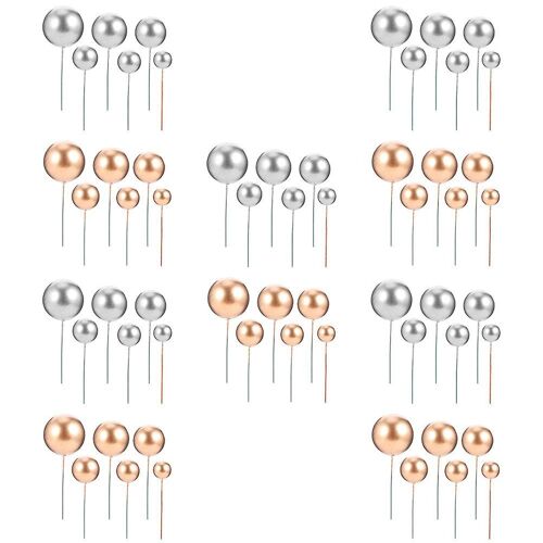 Inserts À Gâteaux Haut De Gamme En Argent Et Or ¿ Décorations En Mousse Durables Pour Anniversaires Et Fêtes