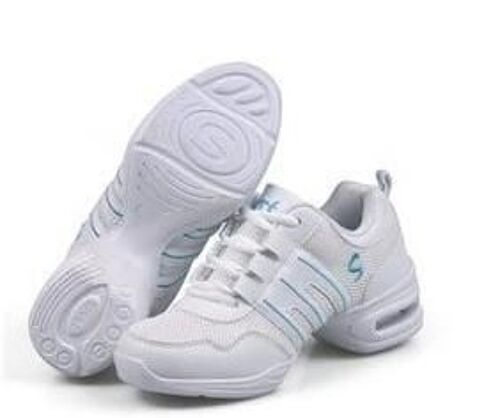 Soft Bottom Mesh Respirant Chaussures De Danse Moderne Chaussures D'élévation Pour Femmes 40 Blanc,40