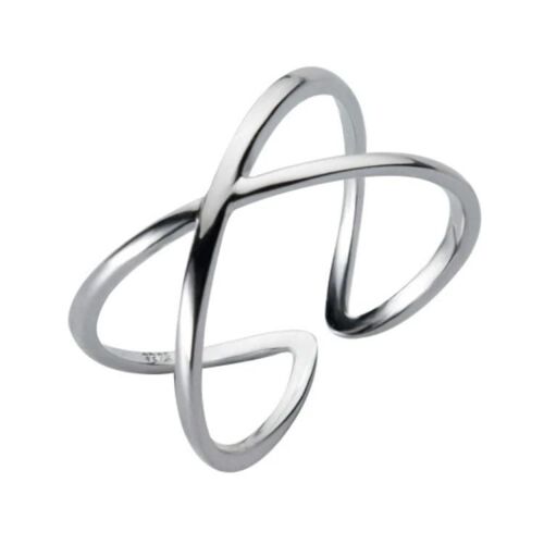Bague Ouverte En Argent Sterling Croix-Simple Design Jewelry By