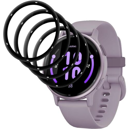 Kalanka-4 Pièces Protection Écran Pour Garmin Vivoactive 5 Verre Trempé, Anti-Rayures Protection Ecran, Hd/3d Incurvé Protecteur D'écran Pour Garmin Vivoactive 5