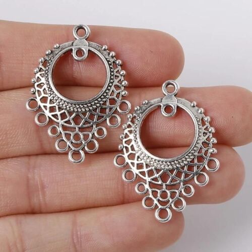 Breloques En Alliage De Zinc En Argent Antique-6 Pcs Bricolage Pendentifs En Métal Par