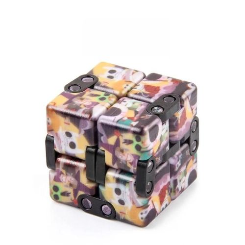 Magic Cube Finger Toy-3 PCS Halloween Thème Infini Flip Folding-,Violet