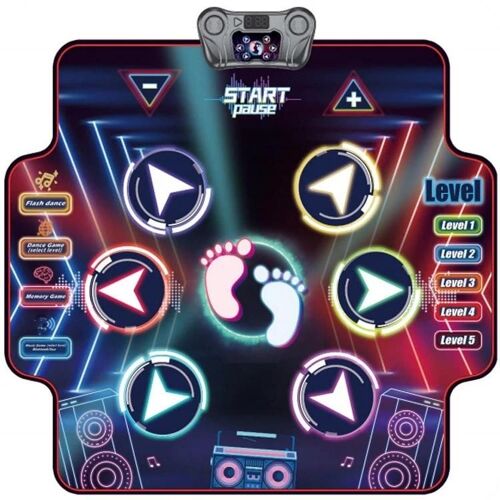 Bluetooth Musique Danse Tapis 4 Modes Allumer Stepping Sol Mat 100x89cm