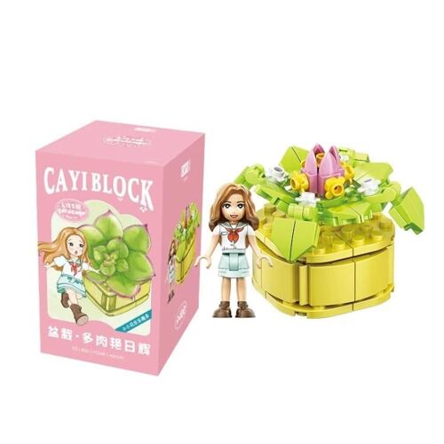 Succulente Plante En Pot Puzzle Jouet-Blocs De Construction De Petites Particules Par
