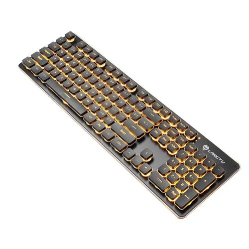 Clavier filaire-104 touches,lumineux,longueur de câble de 1,6 m,LANGTU L1 orange clair noir