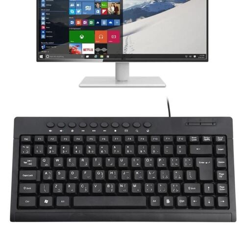 Mini clavier filaire-KB-301A Multimédia,disposition arabe