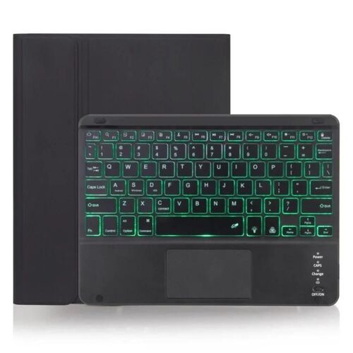 Étui-Clavier Bluetooth Amovible Pour Ipad Pro 11""-Pavé Tactile,Rétroéclairage,Fente Pour Stylet,Noir Noir