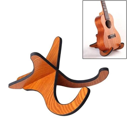 Support D'étagère Ukulélé-Stand De Cithare De Violon En Bois Pliant