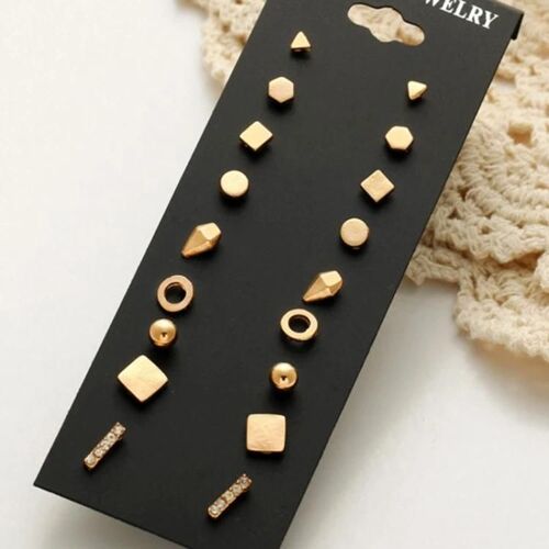 Ensemble De Boucles D'oreilles-9 Paires De Bijoux En Or Assortis Pour Femmes Et Filles En Or