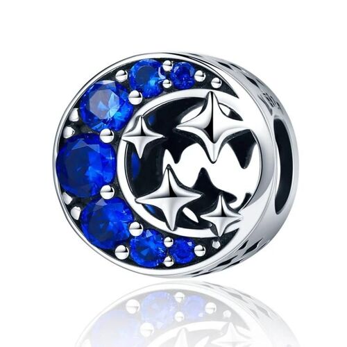 S925 Argent Sterling Star Lune Mythe Perles-Scc184