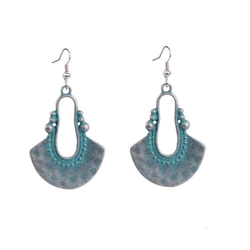Boucles D'oreilles Turquoise De Style Ethnique-Simple Vintage Design By