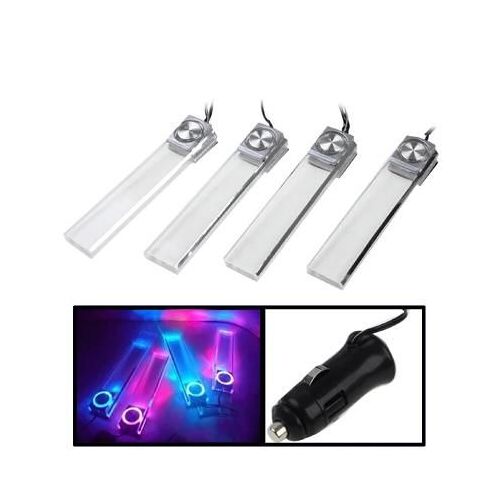Lampe De Décoration De Tableau De Bord Led-Lumière Bleue 4x Éclairage De Voiture Par
