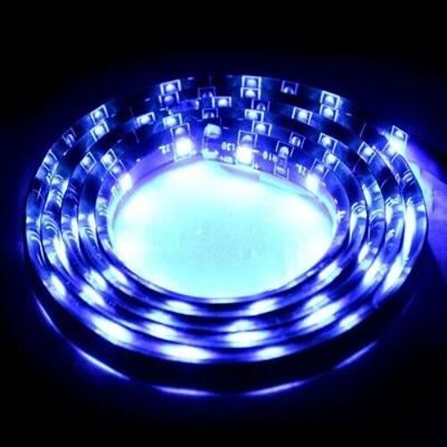 Bande Lumineuse Led De Voiture Flexible-1.7w 60 Smd Bleu Étanche,1m,Dc 12v